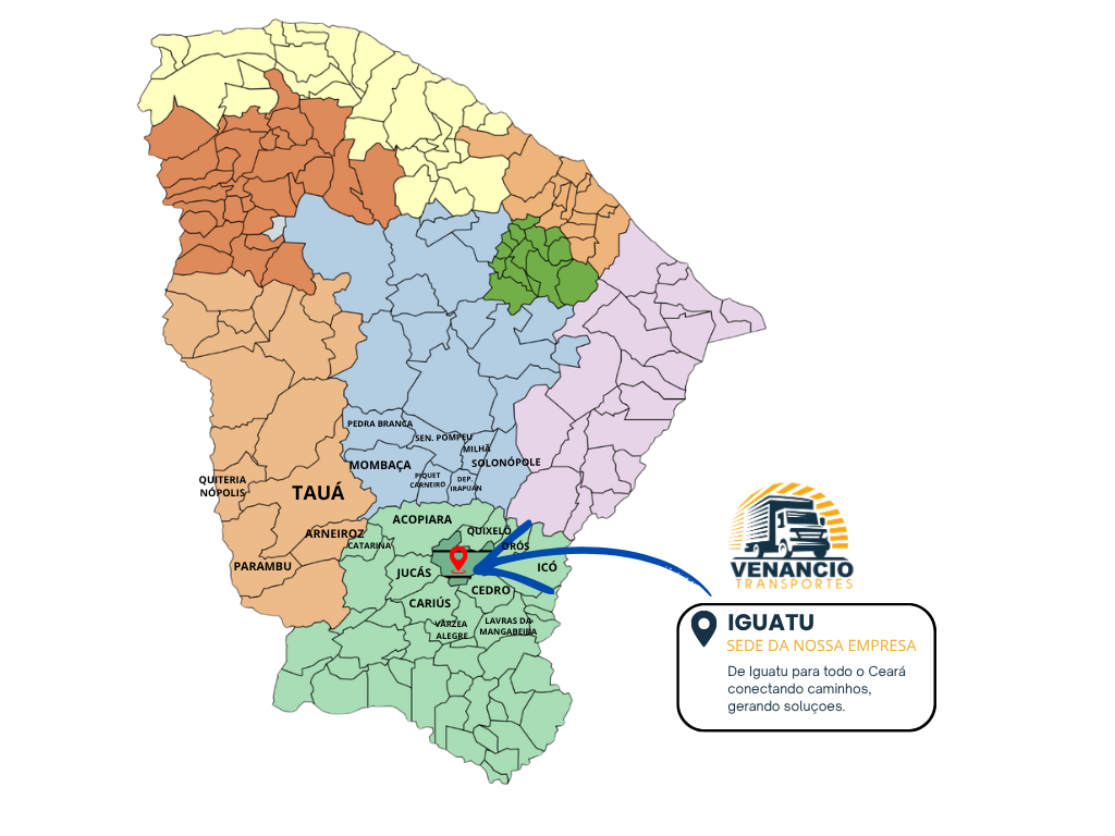 Mapa de atuação no Ceará